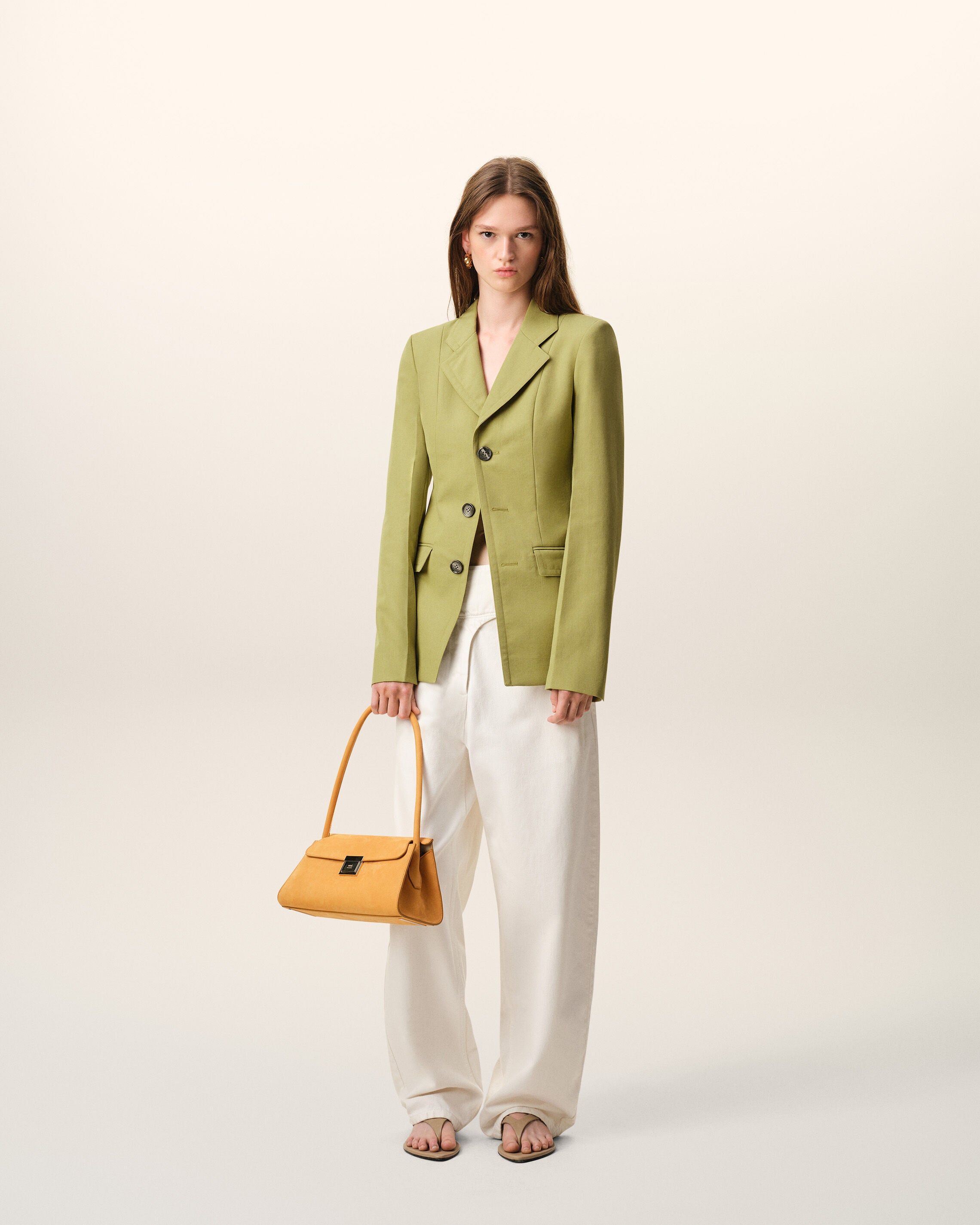 MATCHA Green New Wool Single Breasted Fitted Jacket | Ami Paris
