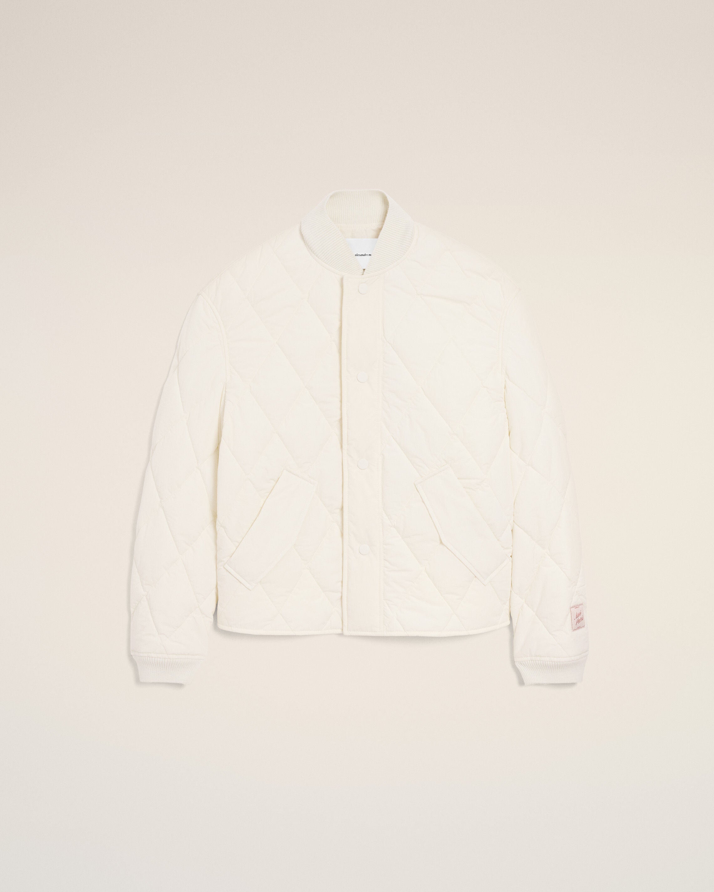 WHITE CREAM White Nylon Padded Jacket | Ami Paris