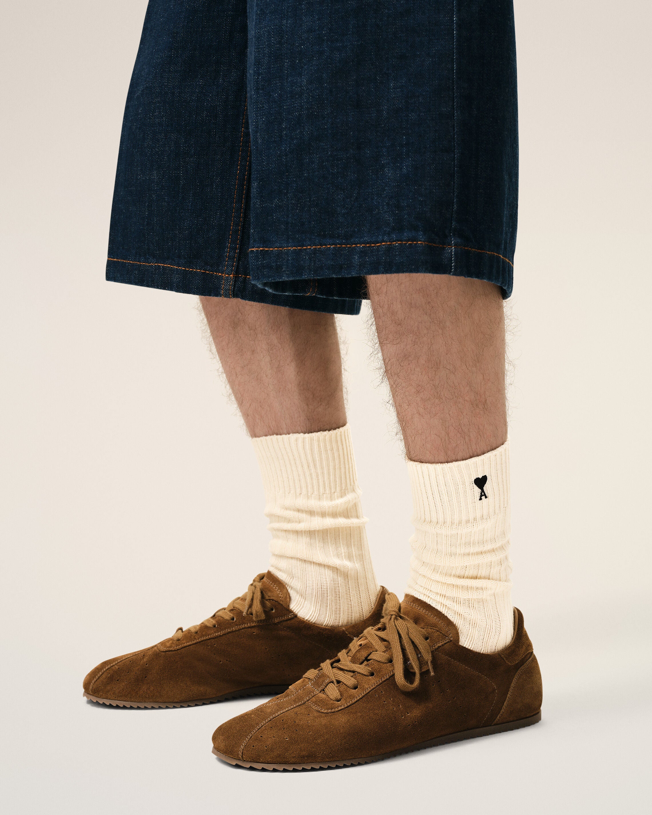 OFF WHITE/GREY/BLACK OFF WHITE Cotton Three Pack Black Ami De Coeur Socks | Ami Paris