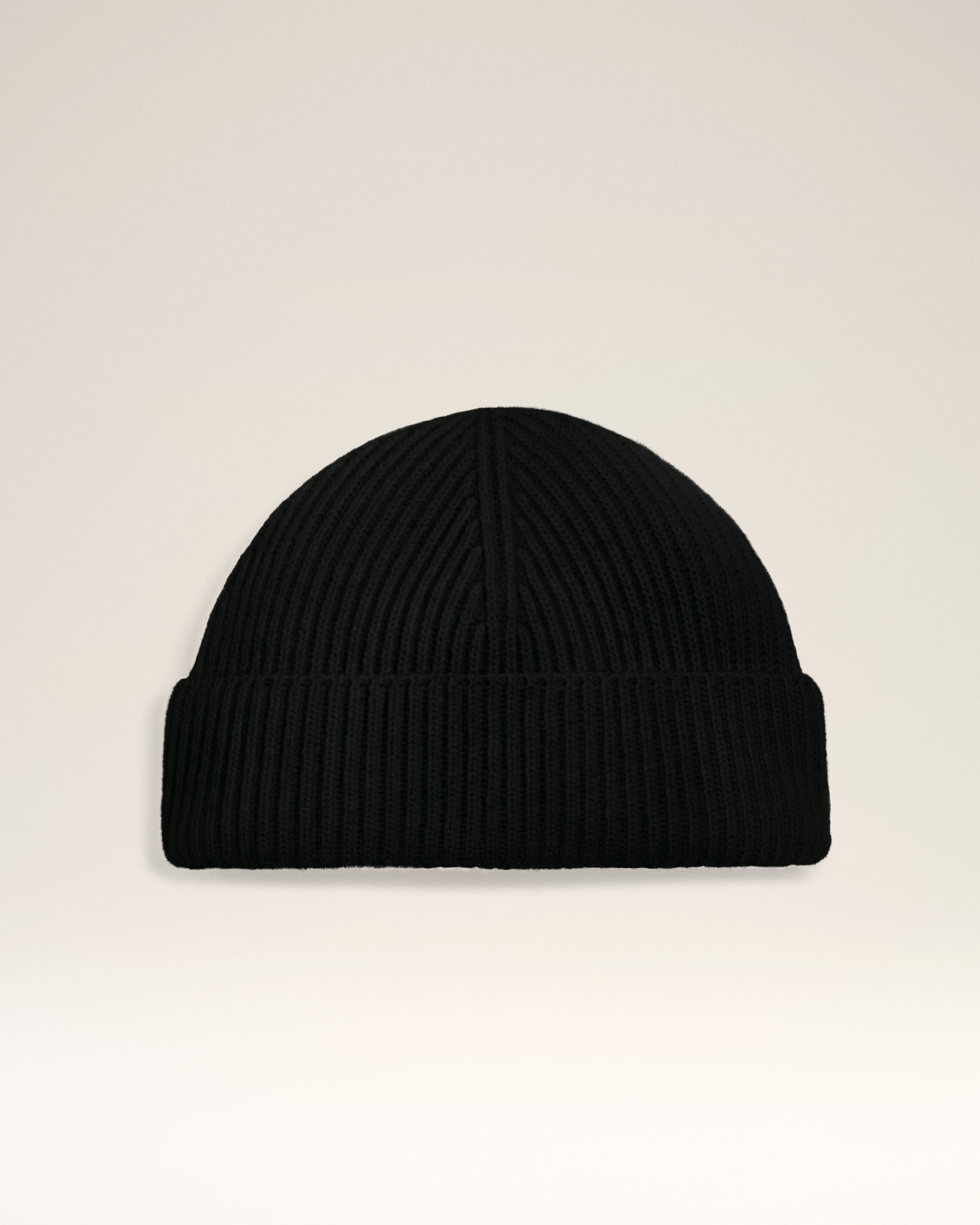 BLACK Black Wool Ami Leather Label Beanie | Ami Paris