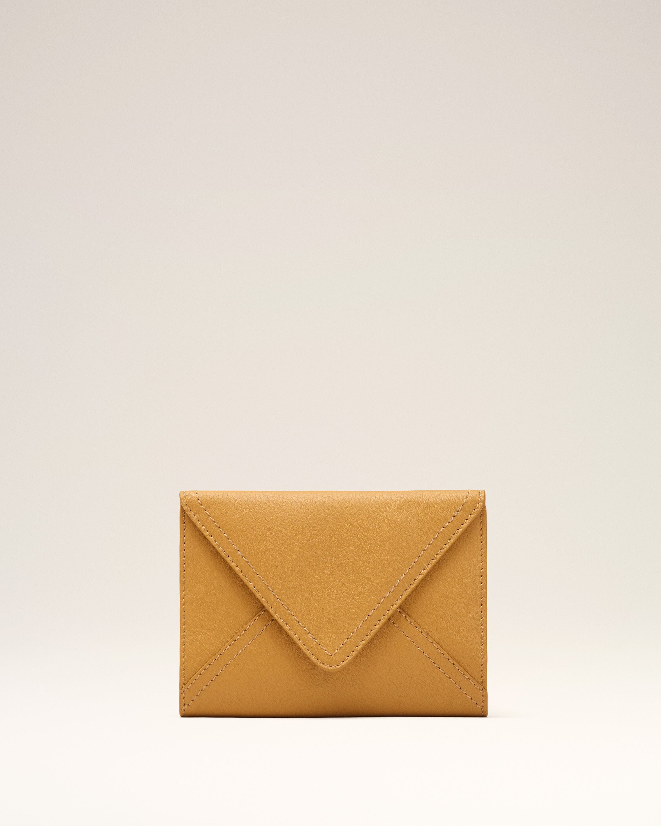 HONEY Yellow Taurillon Leather Etienne Envelope Passport Holder | Ami Paris