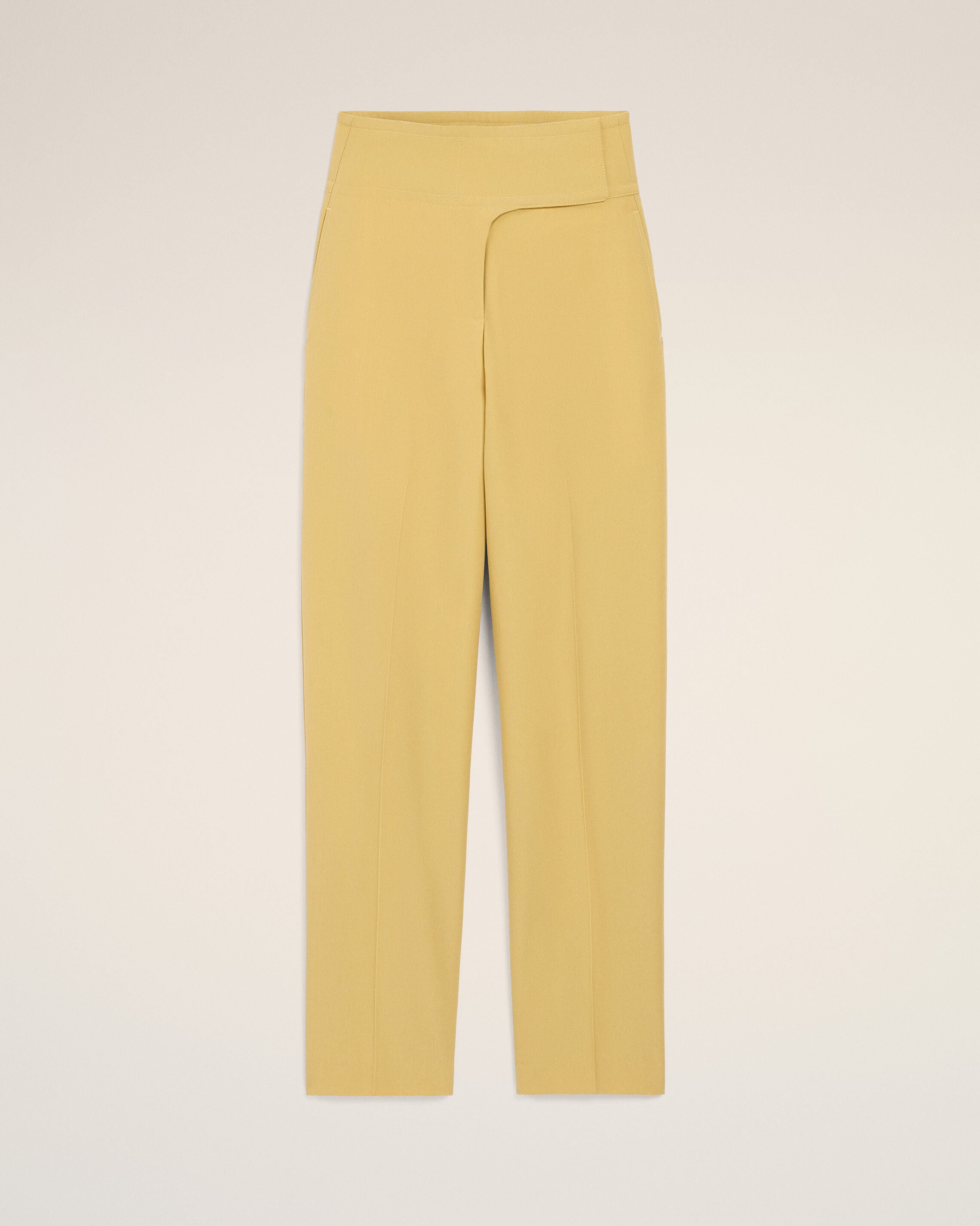 YELLOW PASTEL Yellow New Wool Wrapped Belted Trousers | Ami Paris