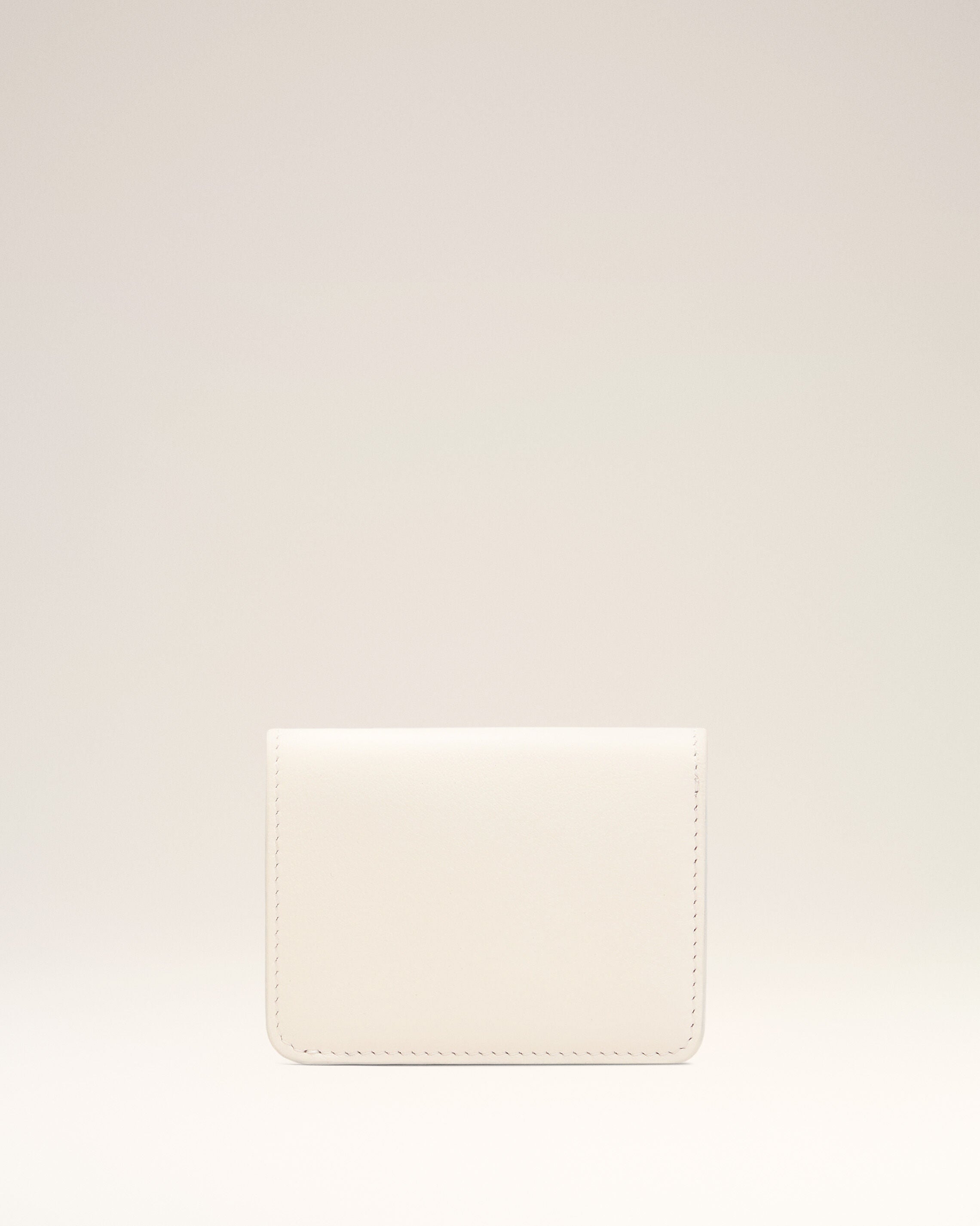 WHITE CREAM White Cow Leather Carrousel Folded Wallet | Ami Paris