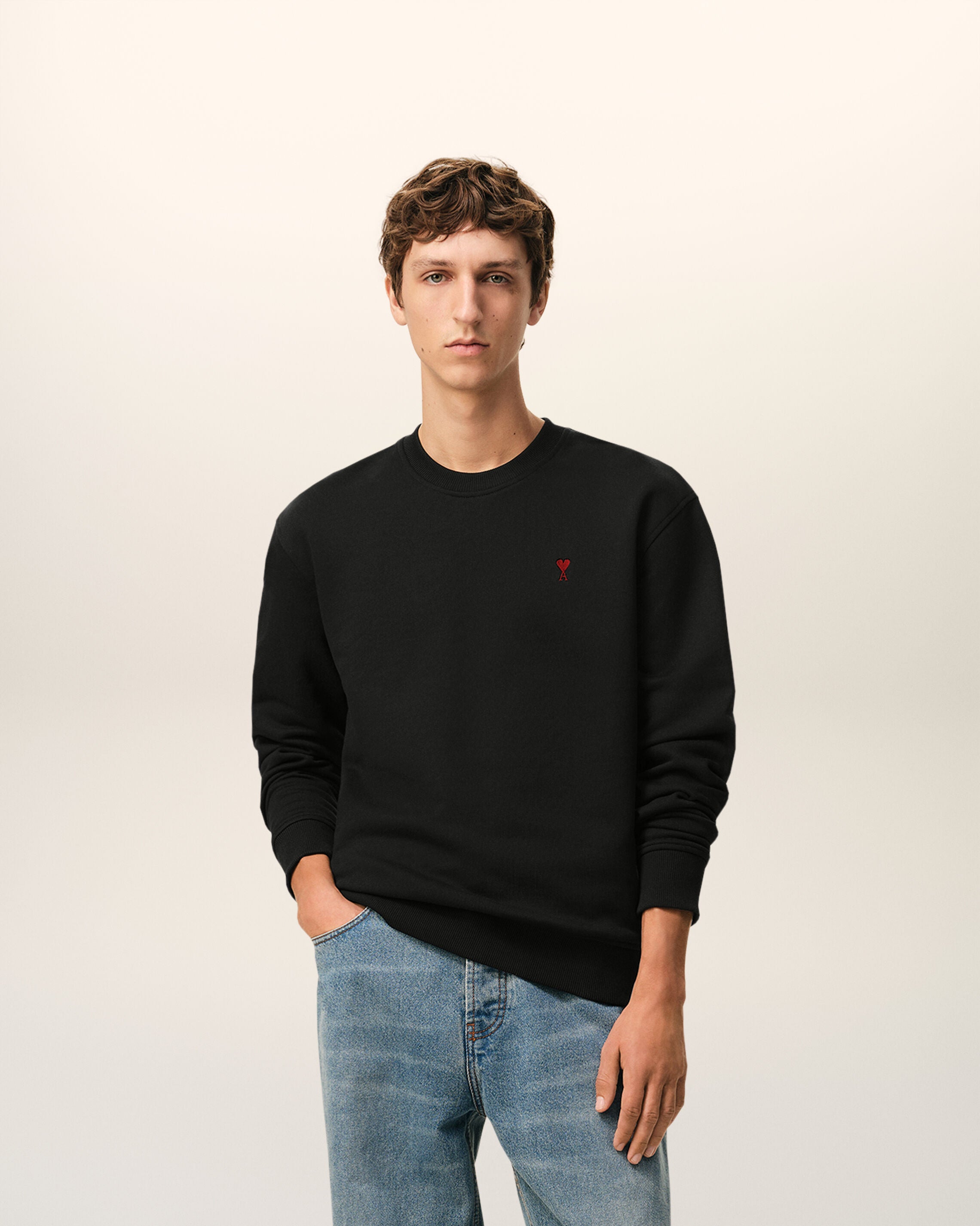 Black Red Ami De Coeur Sweatshirt | AMI PARIS